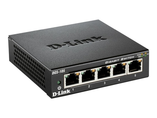 [H47546] Gigabit Ethernet switch - 5 porte, 1000Mbps, Metal (skærmet)
