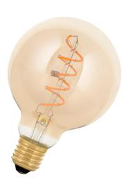 [H35618] G95 SpiraLED GOLD globepære - 240V / 4W dæmpbar, E27 (2200K)
