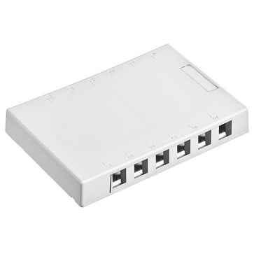 [7886159961] Office box 12 port, for 12 x Keystone konnektorer, hvid