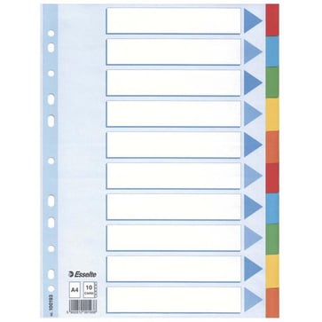 [5702645876] Faneblad Esselte A4210x297mm assorteret 1 sæt