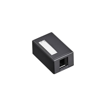 [7886159974] Office box 1 port, for 1 x Keystone konnektorer, sort