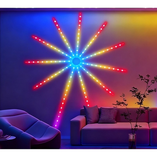 [32601-0] Fyrværkeri LED strip med Bluetooth app og 5V USB-strømforsyning