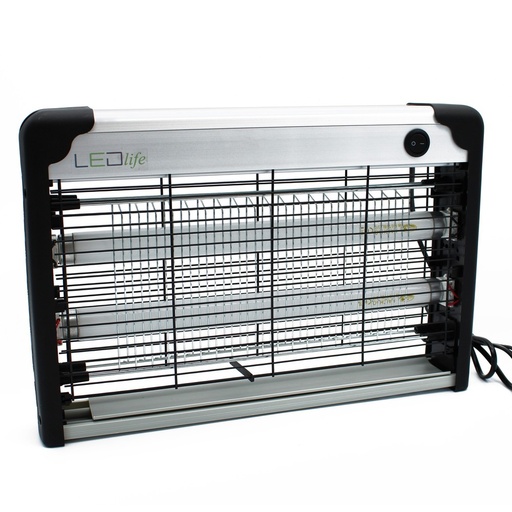 [12387-0] LEDlife insektlampe 2x10W - Effektiv indendørs insektfanger med UV-lys (dækker ca. 80m2)