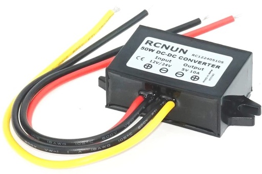 [H27343] DC-DC step-down konverter - 12/24Vdc til 5Vdc / 10A (IP68)