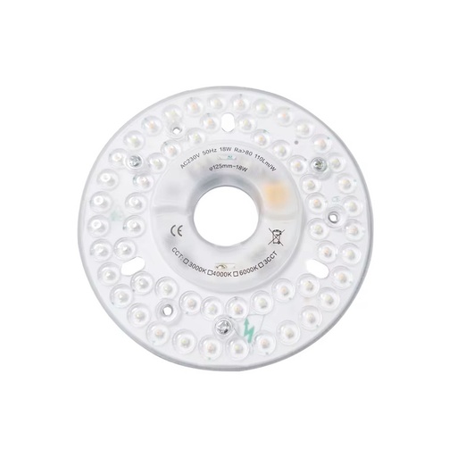 [32862-19806] 18W dæmpbar LED indsats med linser, flicker free - Erstat G24, cirkelrør og kompaktrør - Ø13 cm - 230V - RA80 - 1900lm