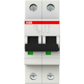 [2122900086] Automatsikring C 10A 2-polet C-karakteristik brydeevne 6kA 230/400V AC 35mm bred S202-C10