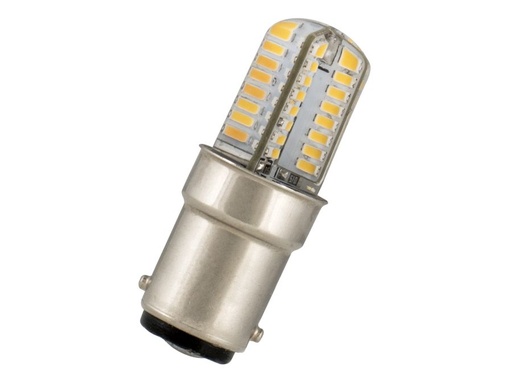[H57018] LED dværglampe - 10-30V / 1,8W, Ba15d sokkel, Hvid (15x45mm)