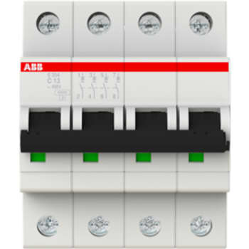 [2122900280] Automatsikring C 13A 4-polet C-karakteristik brydeevne 6kA 230/400V AC 70mm bred S204-C13