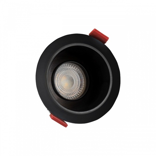 [21602-0] Sort Justerbar LED Armatur GU10 - Anti-blænd, IP20, Ø85x50mm