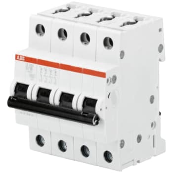 [2122900840] Automatsikring B 6A 4-polet B-karakteristik brydeevne 6kA 230/400V AC 70mm bred S204-B6