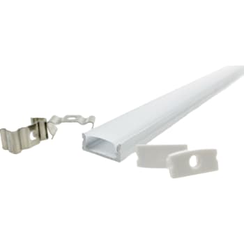 [4257802594] Alu profil 2 hvid 17,1 x 8mm. Max. bredde på led strip 12mm.