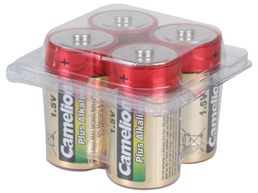 [H43536] Alkaline D/LR20 batteri - 1,5V / 21000mAh (4 stk.)