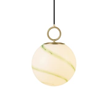 [6241103786] Stockholm pendel Ø25 marble grøn