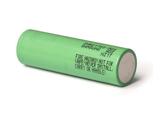 [H66589] 21700 LiION batteri - 3,6V / 5000mAh (25A), flattop