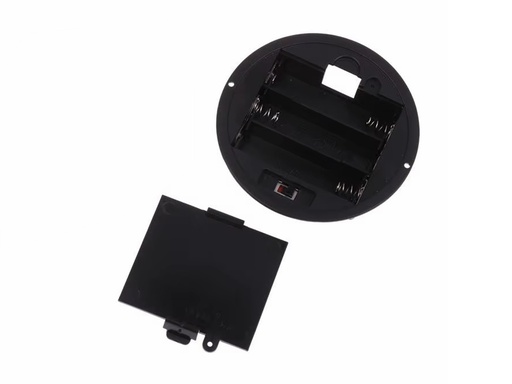 [H51961] Batteriholder til 3xAA batteri, m. kontakt, f. panelmontage