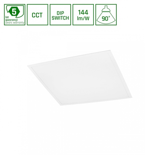 [24112-16677] Algine Panel lysarmatur 45W hvid 230V 120° IP20 UGR19 620x620x34mm RA80 5400lm - 5 års garanti