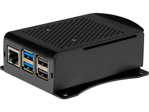 [H63799] Raspberry Pi 5 Alu.kabinet m. aktiv køler, Sort
