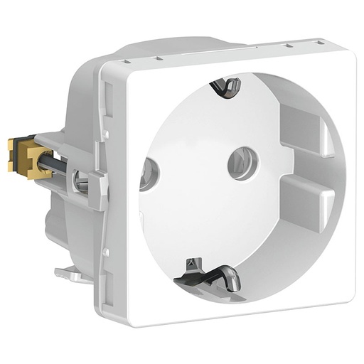 [1017060430] LK Fuga stikkontakt med sidejord 1m - hvid