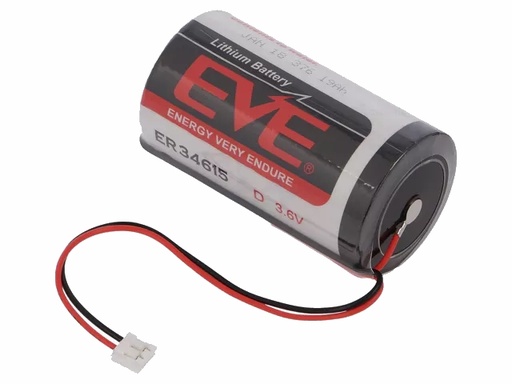 [H66691] D/R20 Lithiumbat., m. JST stik - 3,6V 19000mAh (Ø33x61,5mm)