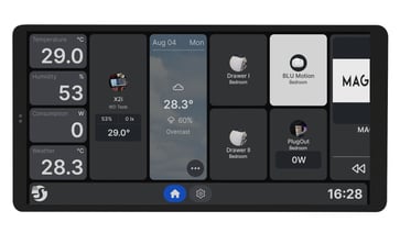 [7825010883] Shelly Wall Display X2i Sort - WiFi touch skærm