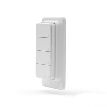 [7822624201] Shelly BLU RC Button 4 ZB hvid - Bluetooth & zigbee 4-kanal fjernbetjening