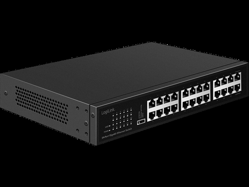 [H65579] Gigabit Ethernet switch - 24 port 1000Mbps, Metal (skærmet)