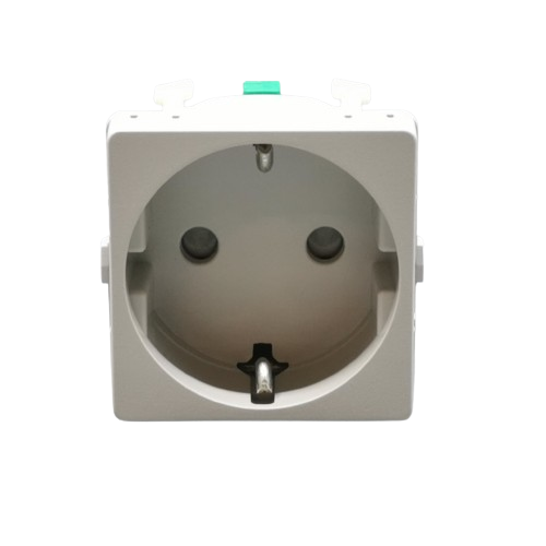 [1017060444] LK Fuga stikkontakt med sidejord 1m - lysegrå