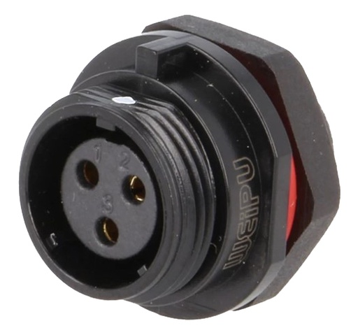 [H63580] SP13 fatning - 3pol hun, 2mm², 13A, kabinet (IP68)