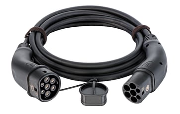 [7863992811] Ladekabel til el-bil 1 x type2 han stik og 1 x type2 Hun stik 3F 16A ( bemærk max mærkestrøm på 20A)