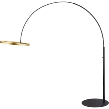 [4244902070] One Bow FL, Standerlampe 20W 1200/1200lm 927/930, sort/messing