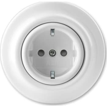[2117457942] Schuko stikkontakt Glans hvid 16A 250V Decento