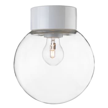 [8742042205] Loft- og Vægarmatur Classic Glob hvid, 200 klart glas E27