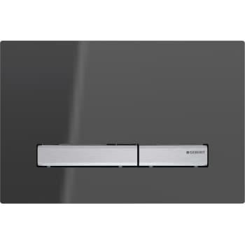 [617093840] Geberit Sigma 50 betjeningsplade i røgfarvet glas/krom