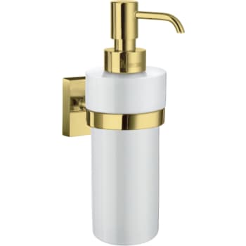 [930229926] Smedbo house sæbedispenser i porcelæn. holder i poleret messing.