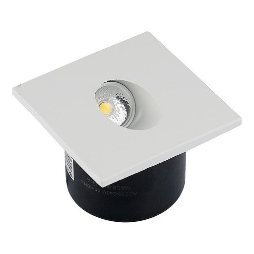 [25501-17353] 3W Trinlys LED – 4000K, firkantet panel med 270lm og RA80 – Energibesparende belysning til en moderne og stilfuld indretning.