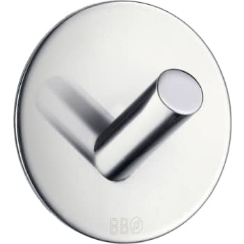 [930230212] Smedbo beslagsboden selvklæbende enkelkrog, krom rustfrit stål