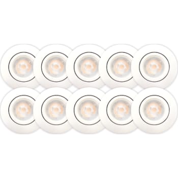 [6642107077] Luna Quick install 2.0 10-pack Downlight ISO GU10 Mat Hvid 2700K 370lm 5W Indendørs/udendørs Dæmpbar