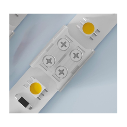 [11693-0] LED strip skruesamler - 8mm, enkeltfarvet, IP20, 5V-24V til montering af LED strips med sikker og stabil forbindelse