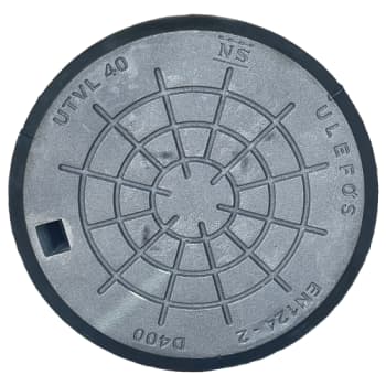 [222484440] Ulefos 425 mm dæksel m/påstøbt pakn./fjederlås, 40 t, SG UTVL40