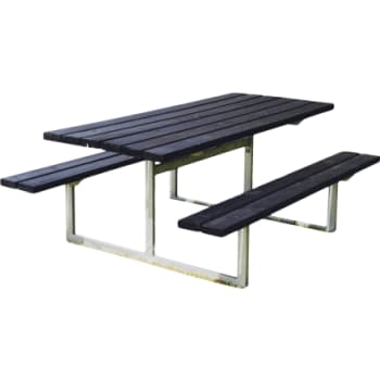 [241010100] FRIGG bordbænkesæt 1750 x 1400 x 720 mm, 42 mm sort/galvaniseret