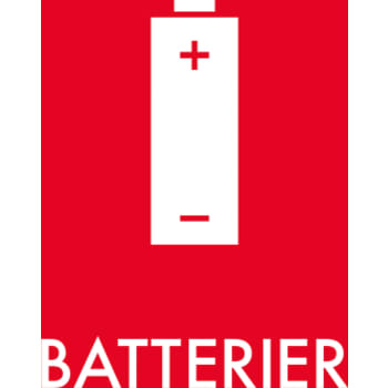 [881064035] Piktogram batterier, i folie, selvklæbende, 12 x 12 cm, rød