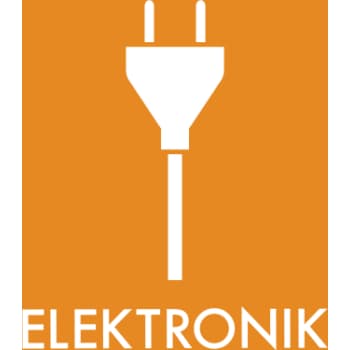 [881064050] Piktogram elektronik, i folie, selvklæbende, 12 x 12 cm, orange