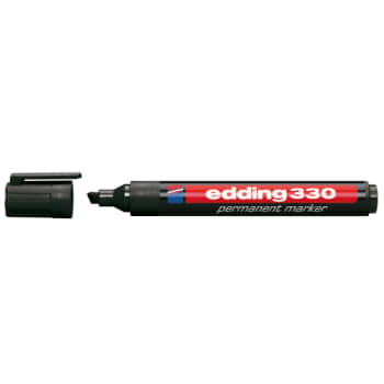 [881030661] edding permanent marker e-330, skrå spids, 1-5 mm, sort