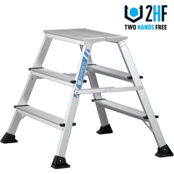 [881170838] Zarges trappestige XLSTEP P, eloxeret, bred, 3 trin/0,74 m