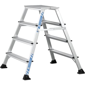 [881170839] Zarges trappestige XLSTEP P, eloxeret, bred, 4 trin/0,99 m
