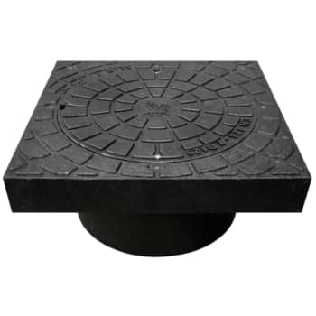[222040315] Dutra 315 mm karm/dæksel, firkantet, fast, 12,5 t, PE