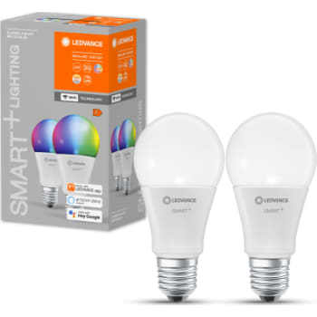 [5657052367] LEDVANCE SMART+ standard 9W RGBW 806 lumen, mat E27 WiFi 2-pak