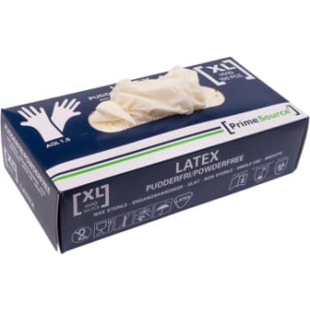 [881803163] PrimeSource engangshandske, latex, pudderfri, hvid, str. XL