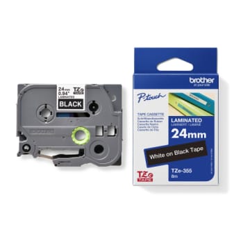 [881772680] TAPE 24MM HVID TEKST, SORT TAPE