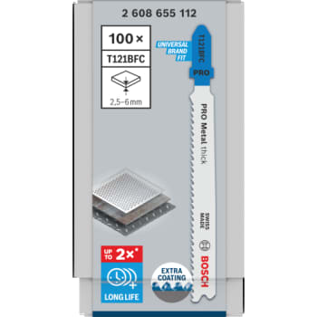 [881316835] Bosch stiksavklinge PRO Metal thick T121BFC, 100 stk